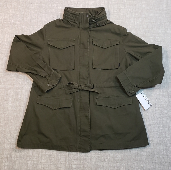 Nine West Jackets & Blazers - NWT Nine West Olive Green Cargo Utility Jacket Size XL